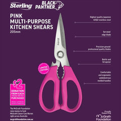 Sterling - 205mm Multi-Purpose Pull Apart Kitchen Shears - Pink Handles | 29-802P