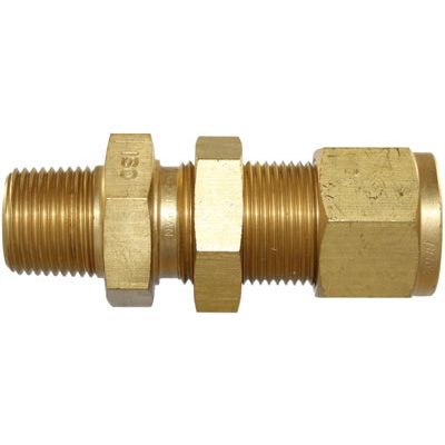 IFS - #31MB 3/8x3/8 BSPT Brass Male Bulkhead Connector | 29-B031M-0606