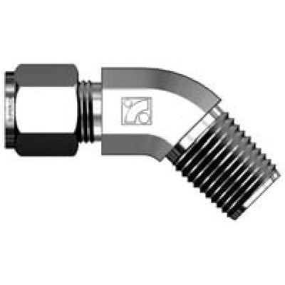 IFS - #5SS 3/8x1/8 NPT 45deg S/S 316 Male Elbow Connector | 29-S205D-0602