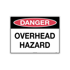 Uniform Safety Signs - 600x400mm - Metal - Danger Overhead Hazard | 2926LM