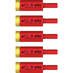 Wiha - 5 Piece Easytorque Adapter Set, For Slimbits And Slimvario Holder, VDE 1000V Insulated | WH-41479