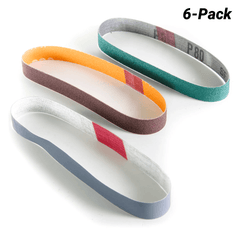 WorkSharp Replacement Belt Pack, 6Piece Assorted, To Suit Wskts | WSSA0002012