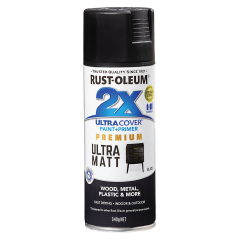 Rust-Oleum  - 2X Matt Black - Spray 340g | 357856
