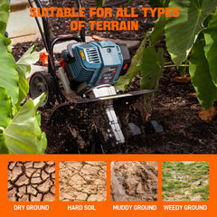 Senix - 4QL® 46 cc 4-Stroke Petrol Tiller Cultivator | TL4QL-L1-EU