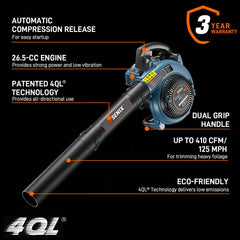 Senix - 4QL® 26.5cc 4-Stroke Petrol Blower | BL4QL-L-EU