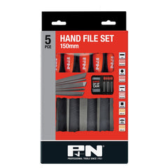 P&N - 150mm WORKSHOP - File Set Flat, rnd, millsaw Bst, 1/2Rnd, Sq 2Nd 5Pc | 300SE0065