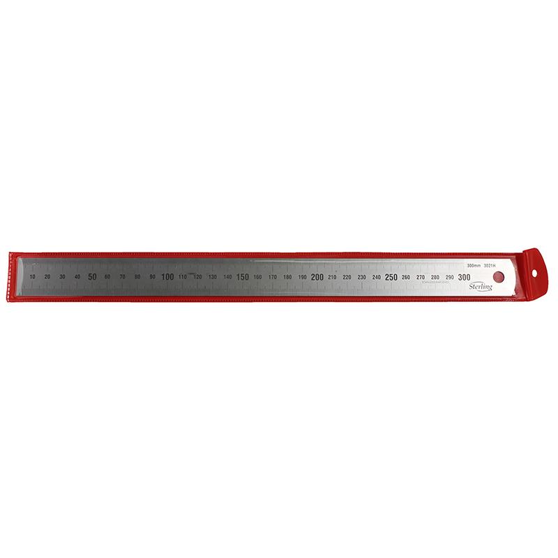 STERLING 300mm/12in Matt Stainless Steel Rule Metric Imperial | 3021H