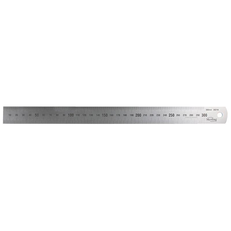 STERLING 300mm/12in Matt Stainless Steel Rule Metric Imperial | 3021H