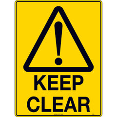 Uniform Safety Signs - 300x225mm - Self Adhesive - Keep Clear | 303MA