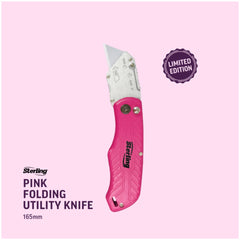 Sterling - 165mm Pink Folding Utility Knife | 3042P