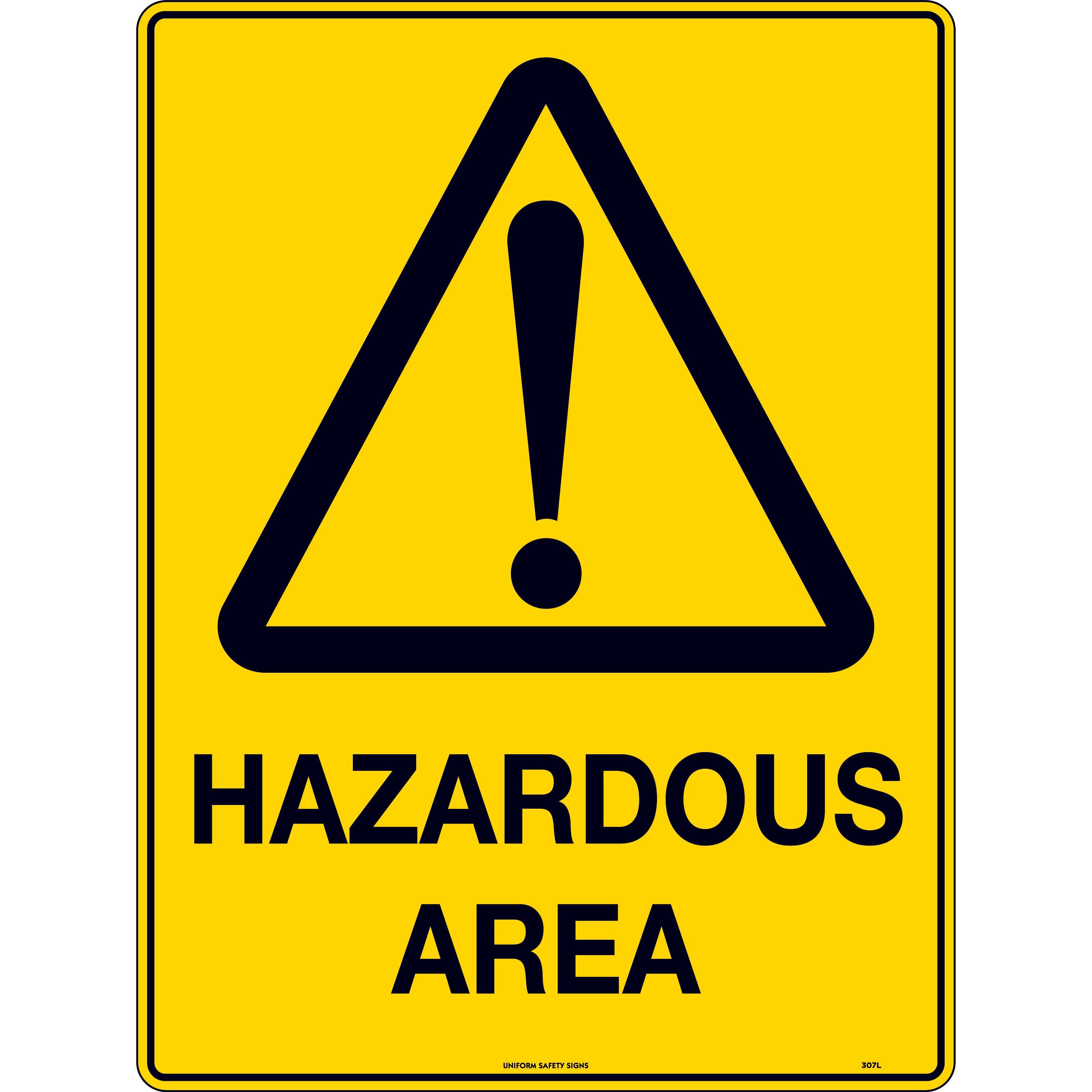 Uniform Storage Signage Uniform Safety Signs - 600x400mm - Metal - Hazardous Ar () | Uniform ...