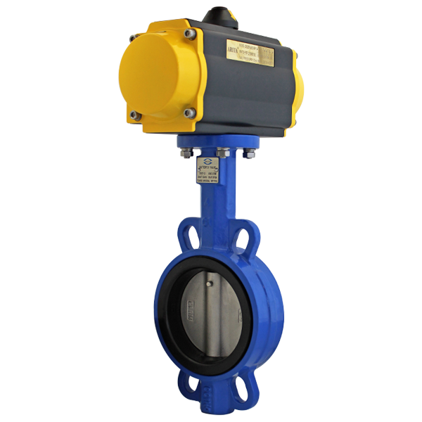 IFS Air Actuated Spring Return Cast Iron Wafer Butterfly Valve