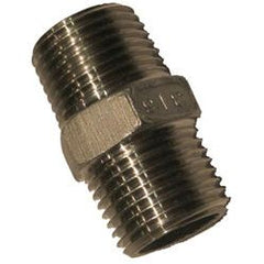 IFS - #27SS 1/4 BSP X 1/4 NPT Stainless Steel Hex Nipple | 31-027-04N04
