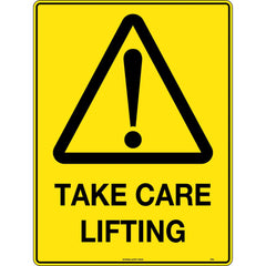 Uniform Safety Signs - 300x225mm - Poly - Take Care Lifting | 312MP