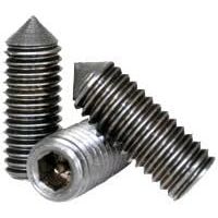 BBI - 3/8"-24x1 1/4" - Imperial Grub (socket Set) Screw Cone Point Thermal Black Oxide UNF | 604331