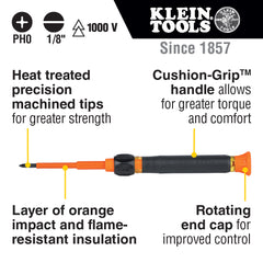 Klein Tools - INSULATED 2 IN 1 PRECISION SCREWDRIVER | A-32581INS