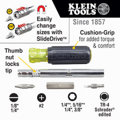 8 IN 1 S/DRIVER NUT DRIVER WSLIDE DRIVE | A-32596