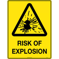 Uniform Safety Signs - 600x400mm - Poly - Caution Risk of Explosion | 326LP