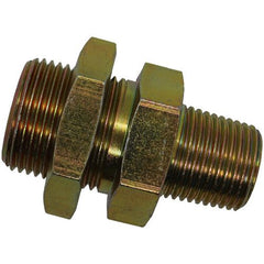 IFS - 1/2 NPT X 3/4 BSPP Bulkhead. Tapped 1/2 NPSF Inside 3/4 End | 33-A381L