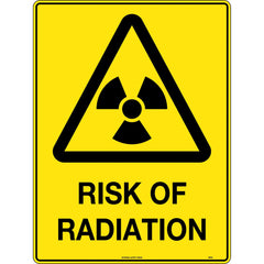 Uniform Safety Signs - 300x225mm - Metal - Caution Risk of Radiation | 330MM