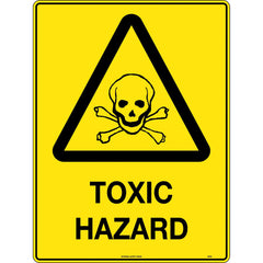 Uniform Safety Signs - 600x400mm - Poly - Caution Toxic Hazard | 332LP
