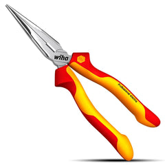 Wiha - 200mm Needle Nose Pliers, Professional Electricians, Straight, VDE 1000V Insulated | WH-40829