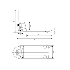 Beaver - Pallet Truck Fork Size 2.5t | 342601