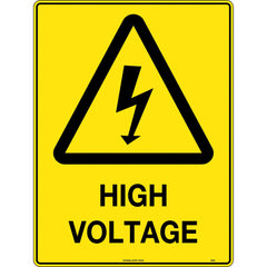 Uniform Safety Signs - 600x400mm - Metal - High Voltage | 363LM