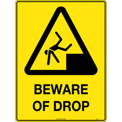 Uniform Safety Signs - 600x400mm - Poly - Beware of Drop | 364LP