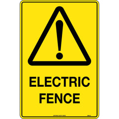 Uniform Safety Signs - 300x225mm - Metal - Caution Electric Fence | 366MM