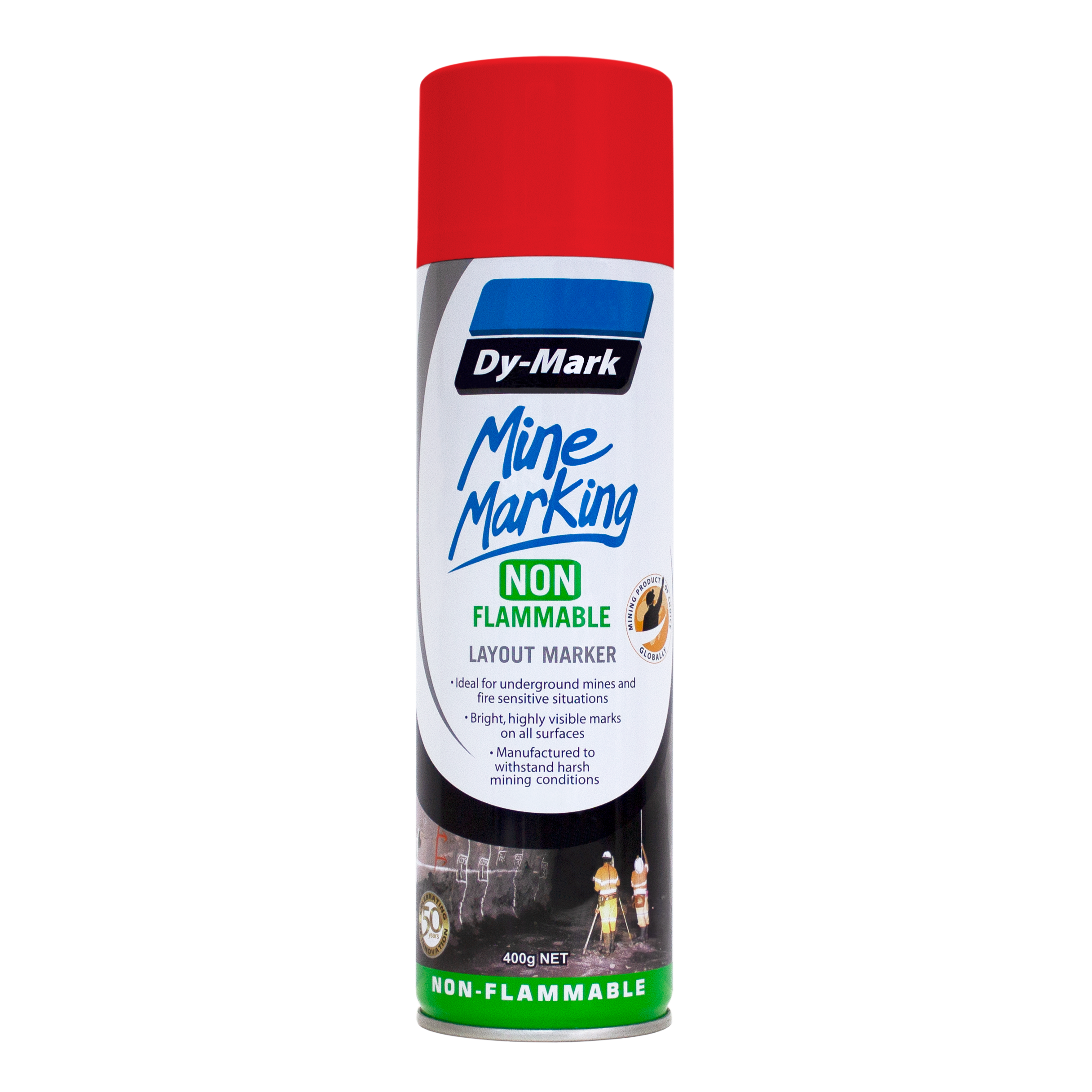 Dy-Mark - Mine Marking Non-Flammable Hz Red 400g | 38023502