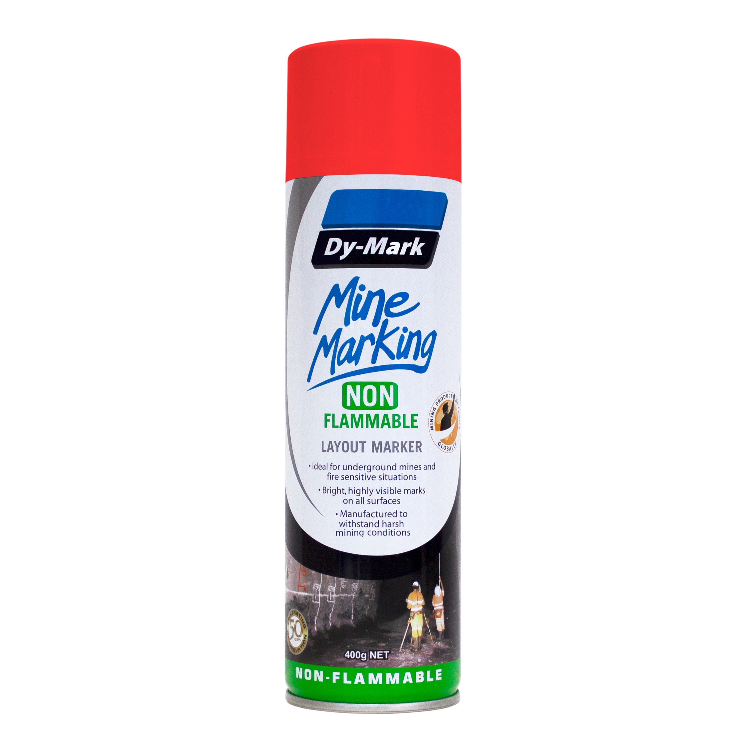 Dy-Mark - Mine Marking Non-Flammable Hz FL Red 400g | 38023522