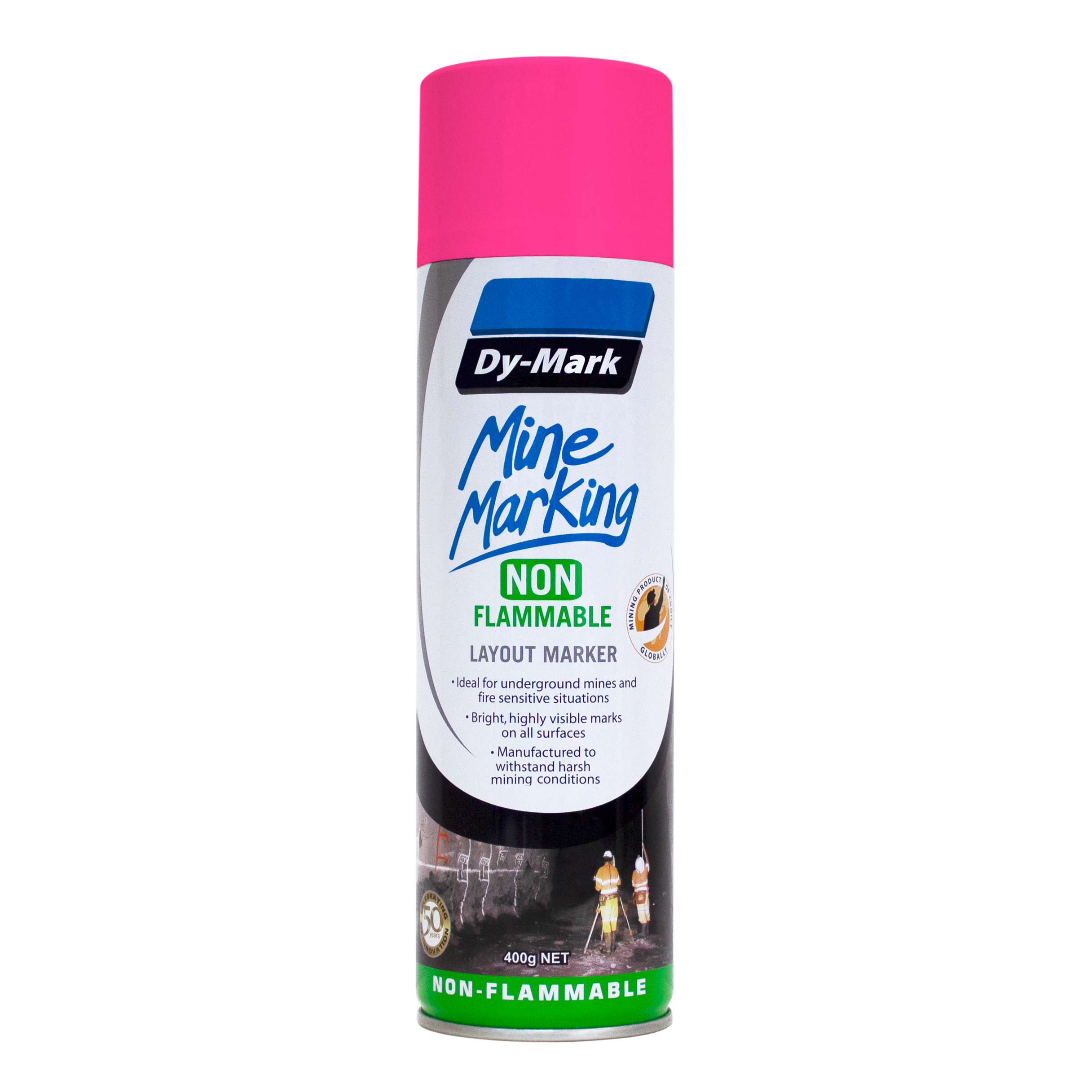 Dy-Mark - Mine Marking Non-Flammable HZ FL Pink 400g | 38023529
