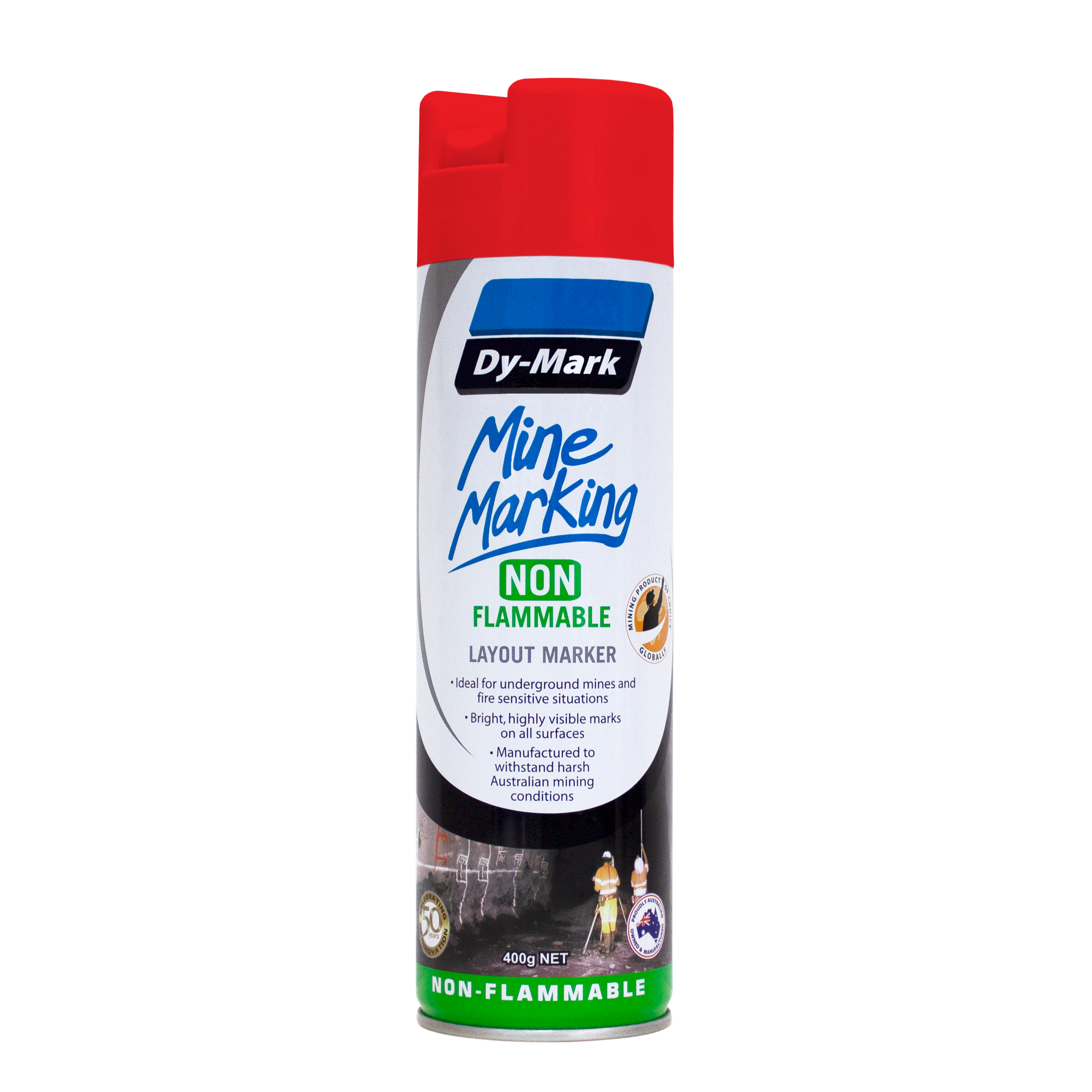 Dy-Mark - Mine Marking Non-Flammable Vert Red 400g | 38043502