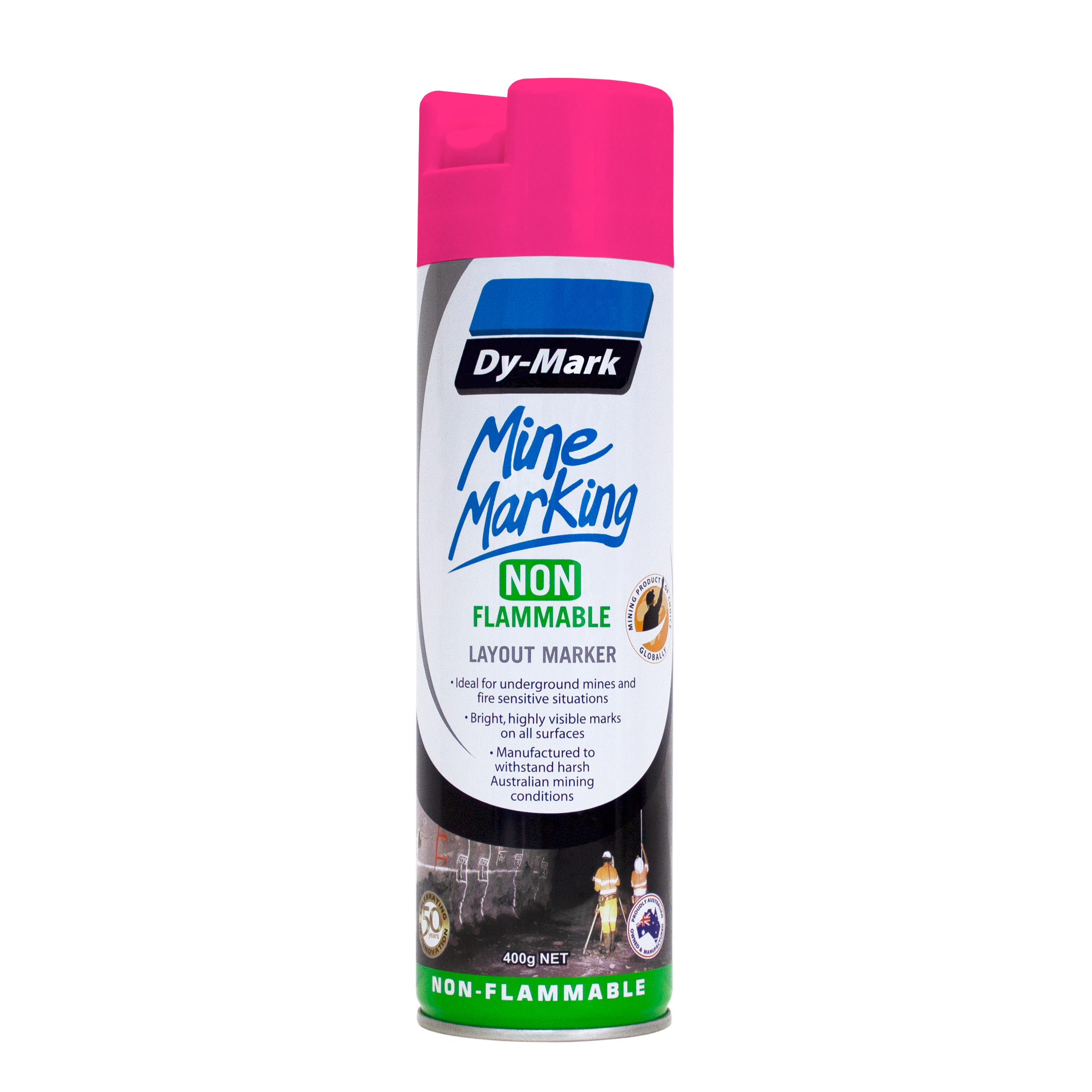 Dy-Mark - Mine Marking Non-Flammable Vert F/Pink 400g | 38043529