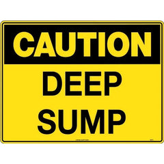 Uniform Safety Signs - 600x400mm - Metal - Class 2 - Reflective - Caution Deep Sump | 381C2