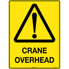Uniform Safety Signs - 300x225mm - Metal - Crane Overhead | 385MM