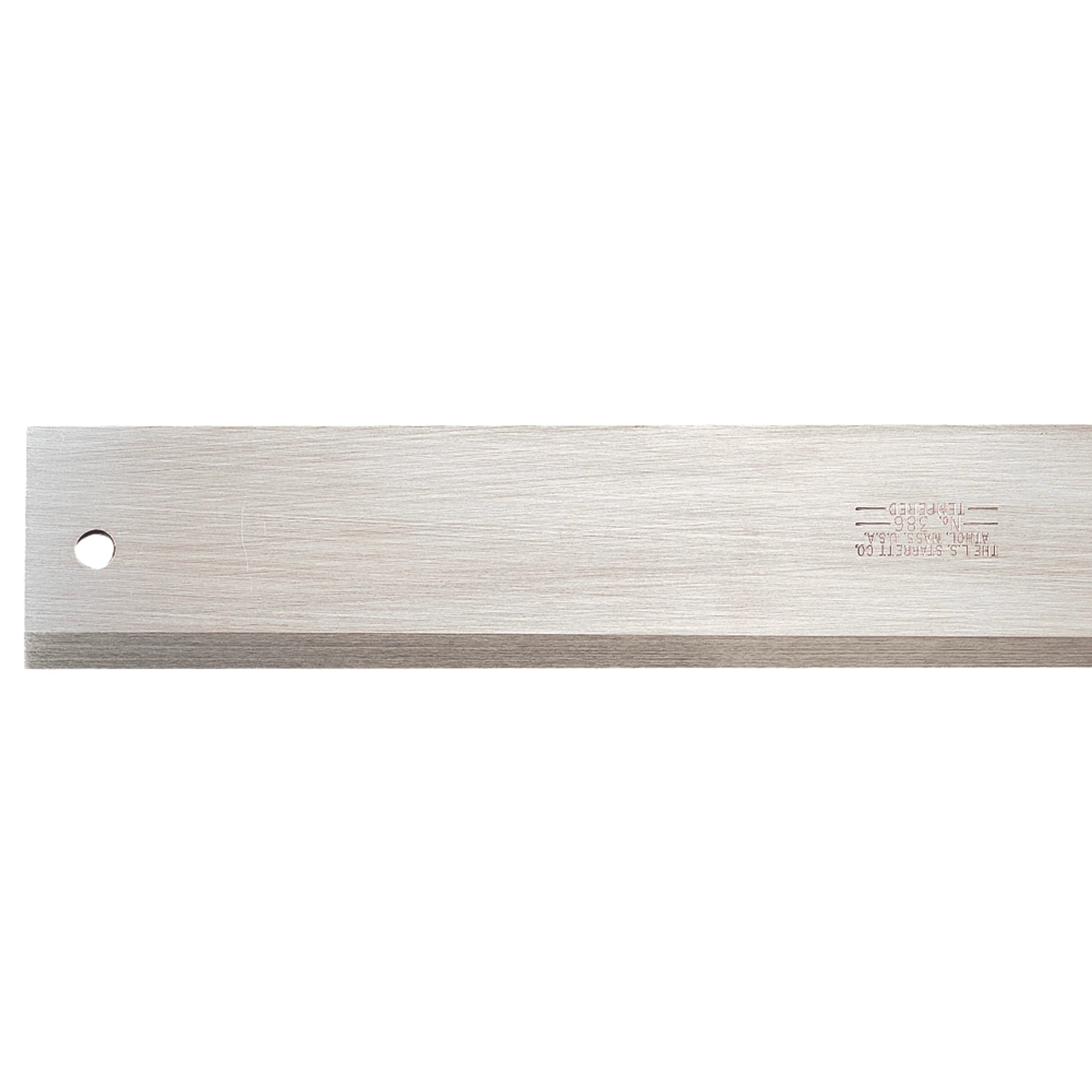 Starrett - Steel Straight Edge Beveled Edge No Grads 12in - 300mm X 2.4mm | 386-12