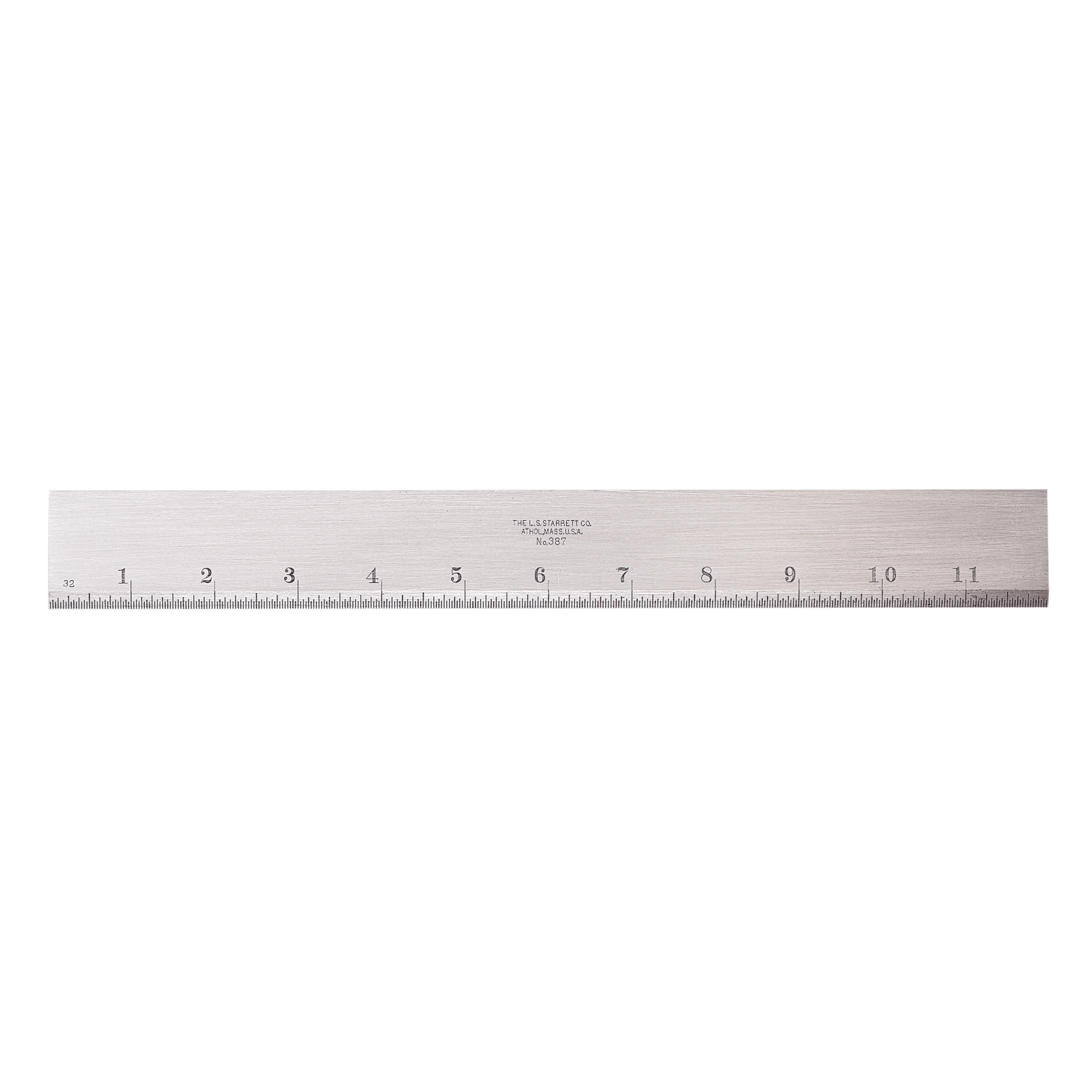 Starrett - Steel Straight Edge Bevelled With 32nd Grads 12in (300mm) | 387-12