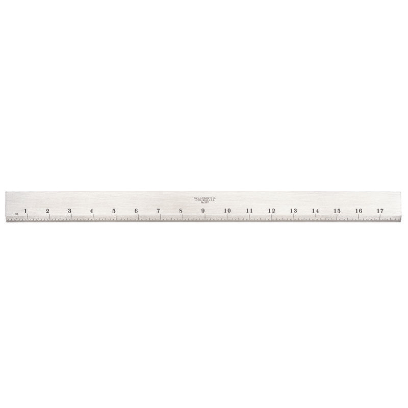 Starrett - Steel Straight Edge Bevelled With 32nd Grads 18in (450mm) | 387-18