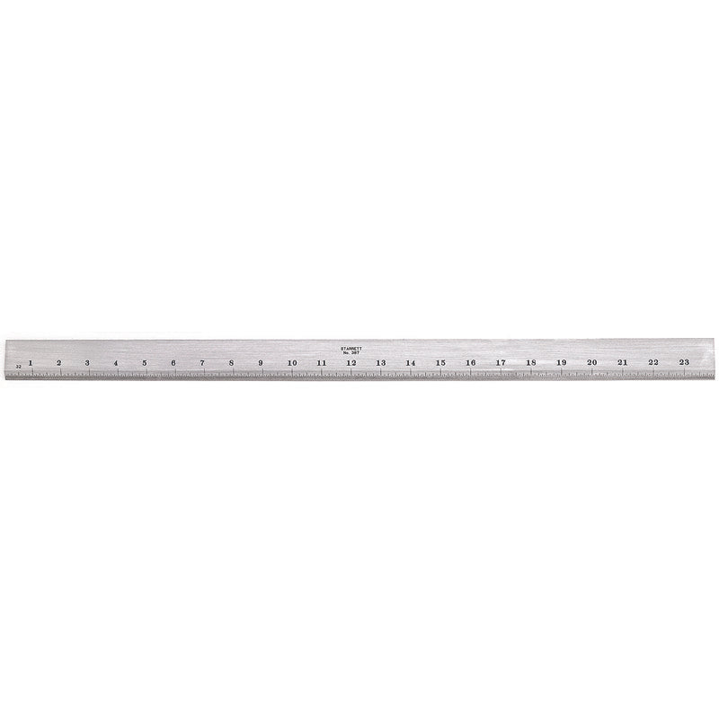 Starrett - Steel Straight Edge Bevelled With 32nd Grads 24in (600mm) | 387-24