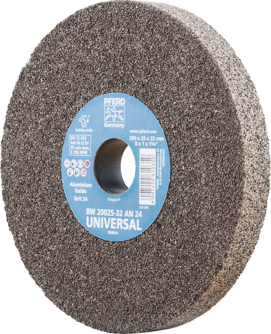 PFERD - 200mm Bench Grinding Wheel Aluminium Oxide BW 20025-32 AN 24 UNIVERSAL | 39008440 1