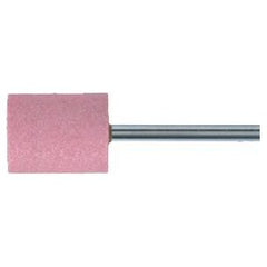 PFERD - W Shape Cylindrical 1/4" 6.3mm Shank Aluminium Oxide - Pink - O Hardness W237 6.3 AR 30 O 5 V (ZY4025) | 39100968 5