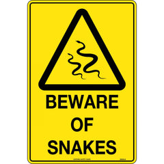 Uniform Safety Signs - 450x300mm - Metal - Beware of Snakes | 3920LSM