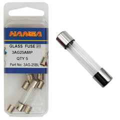 Champion - Fuses - Glass - - 25Amp | 3AG-25BL