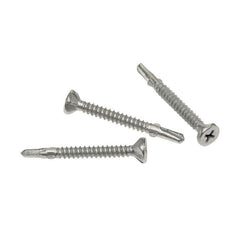 Bremick - Self Drilling Metal Screw Countersunk Rib Zinc Yellow 8-18 x 30mm (Box of 1000)