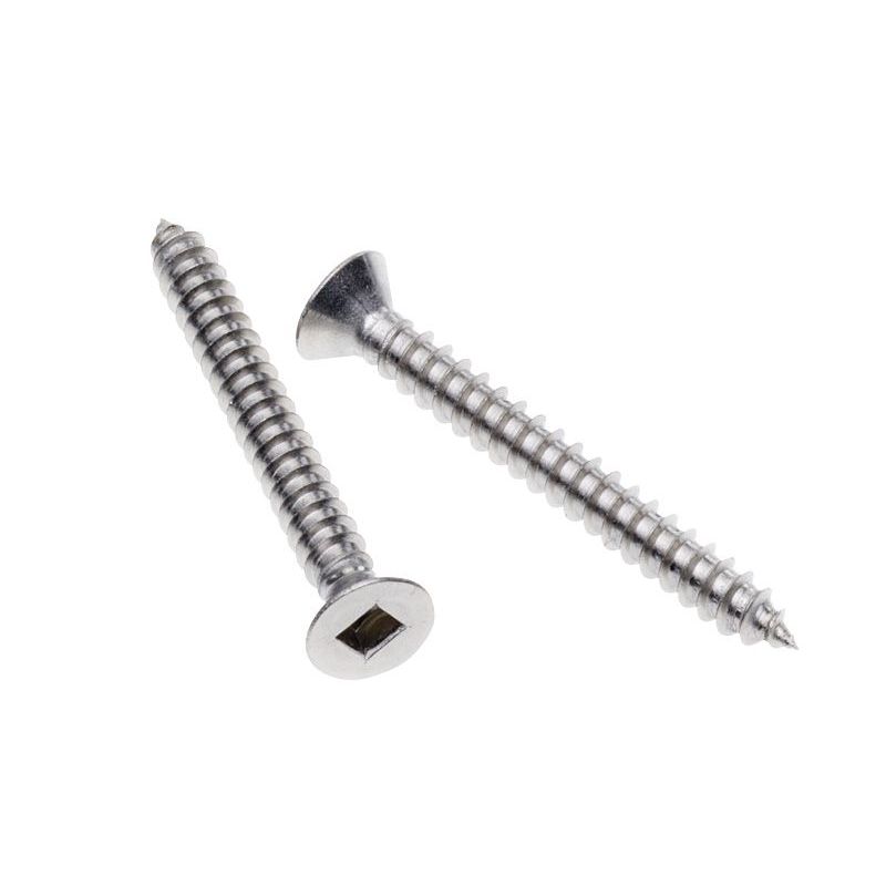 Bremick - SS304 Self Tapping Screw Countersunk Square Drive 8g x 25mm (Box of 200)