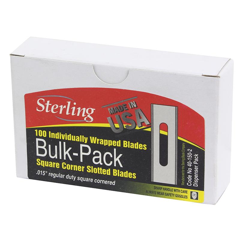 STERLING Square Slotted Blade (x100) | 40-150-2