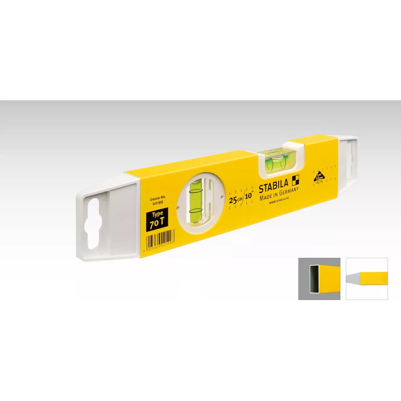 Stabila - Type 70 T Spirit Level, 25 Cm | 70T/25
