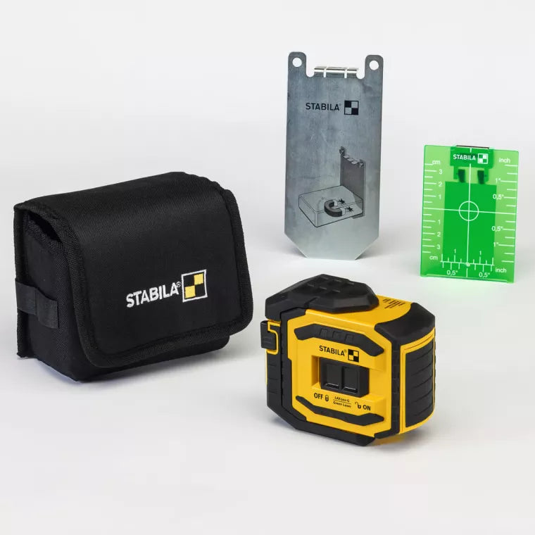 Stabila - Lax 300 G Cross Line Plus Plumb Point Laser, 4-piece Set | 19033